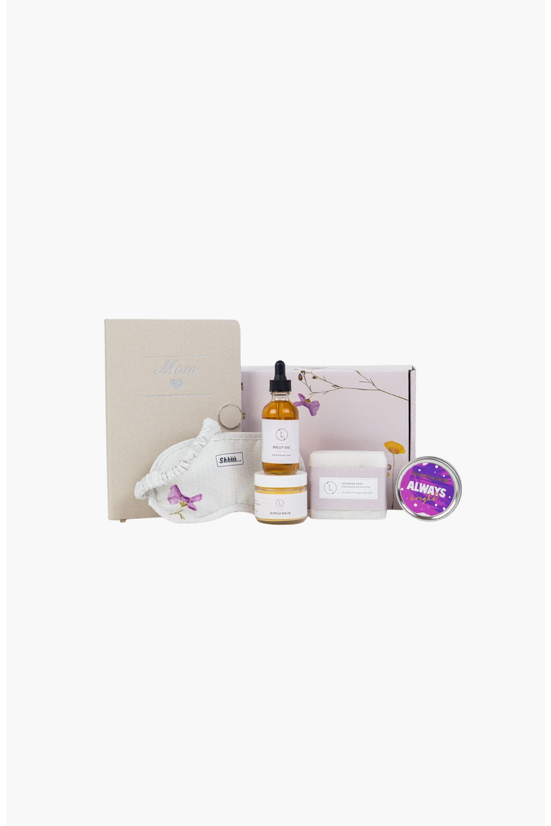 Pampering Mother's Day Gift Box- Handmade Natural Skincare & Spa Kit, Main, color, Light Purple