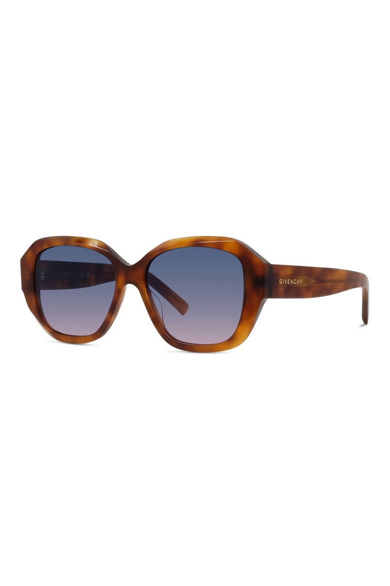 GV Day 55mm Round Sunglasses, Alternate, color, BLONDE HAVANA / GRADIENT BLUE