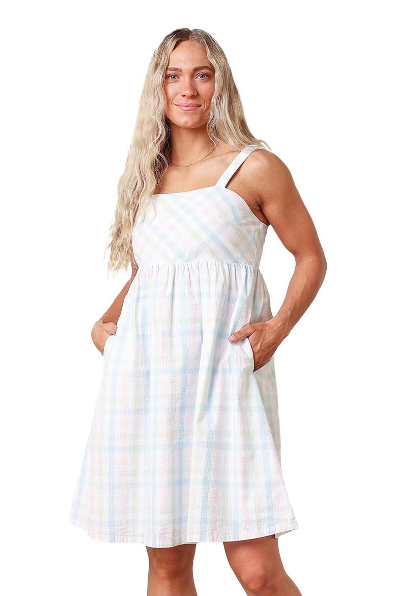 Women's Organic Seersucker Sundress, Alternate, color, Easter Check