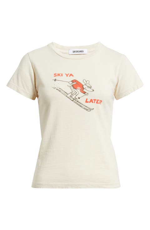 Ski Ya Later Headliner Cotton Graphic T-Shirt