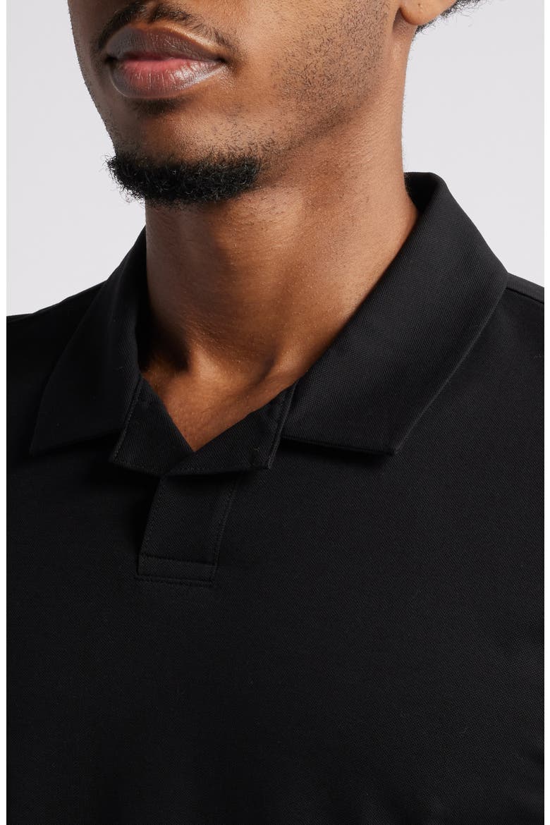 Dimerspolo Johnny Collar Piqué Polo, Alternate, color, BLACK