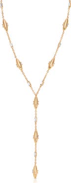 Ettika Baguette Cubic Zirconia Oval Dome Y-Necklace