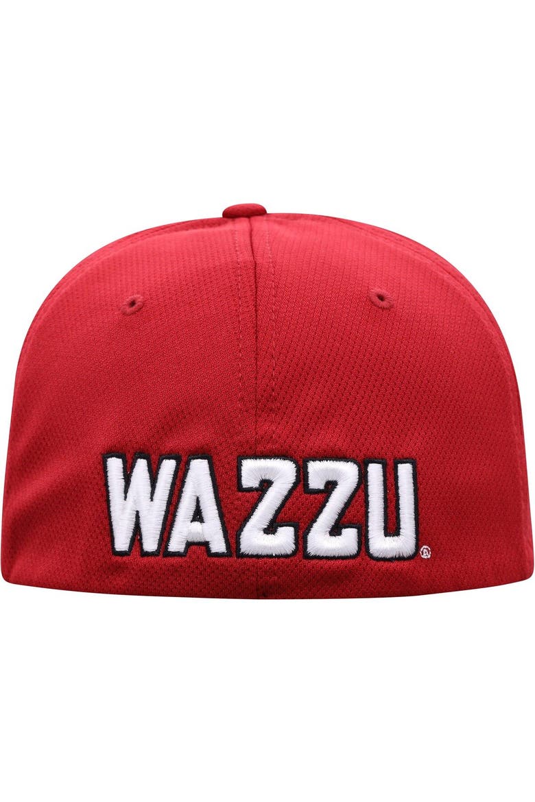 Men's Top of the World Crimson Washington State Cougars Reflex Logo Flex Hat, Alternate, color, Crimson