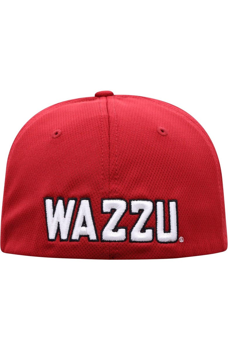TOP OF THE WORLD Men's Top of the World Crimson Washington State Cougars Reflex Logo Flex Hat, Alternate, color, Crimson