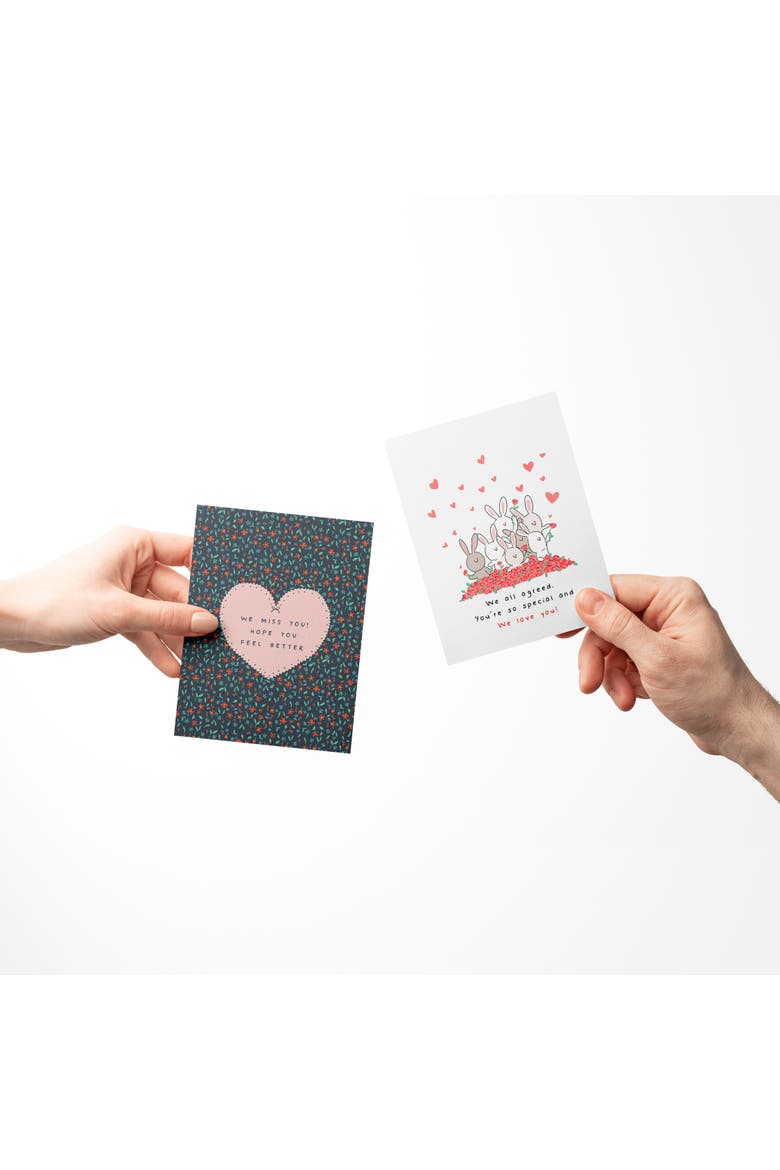 Sympathy Greeting Card Set, 'Petals Feel Better, Feel Better Chipmunks, Bunnies Love You', Alternate, color, Multi-Pack