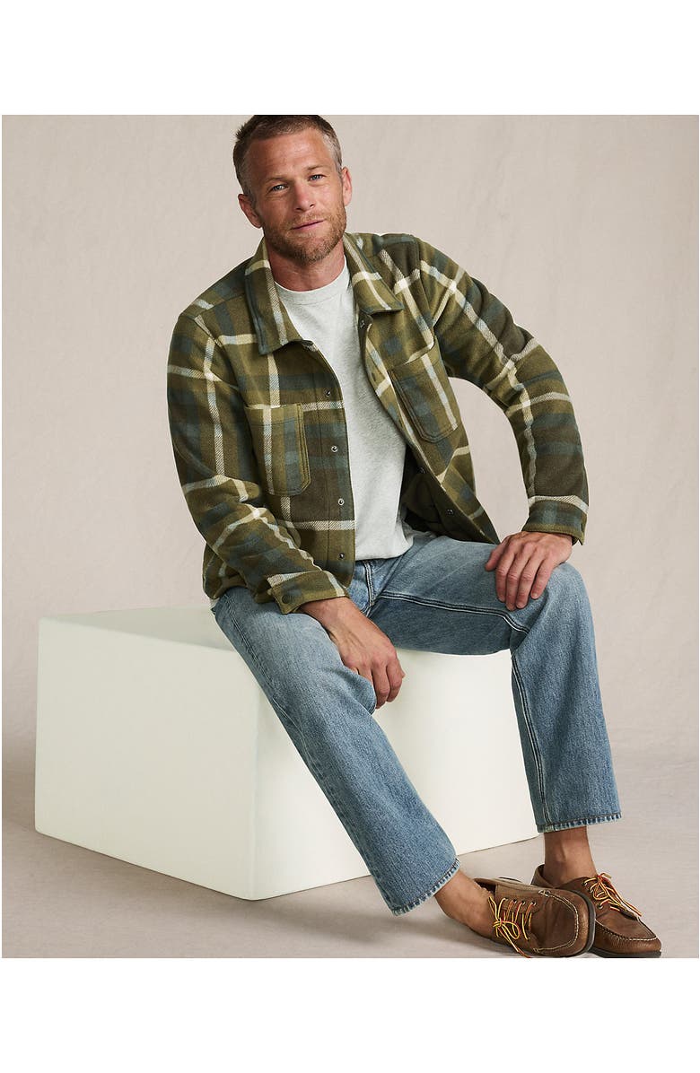 Lands' End Anyweather Fleece Shirt Jacket, Alternate, color, Havana Brown Plaid