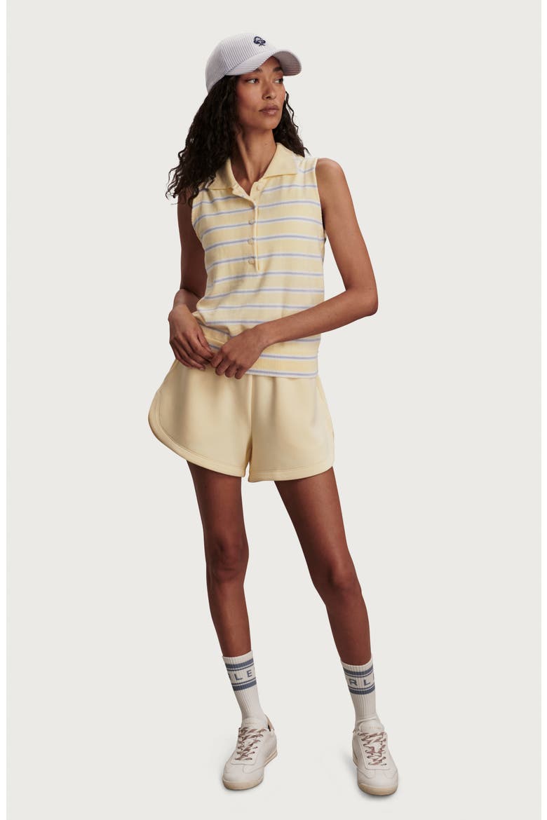Rue Striped Polo Tank, Alternate, color, ANISE FLOWER / XENON BLUE