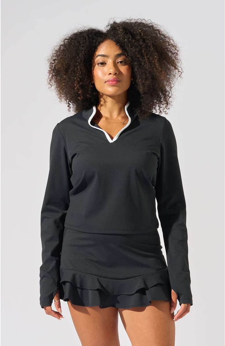 Bobbe Active Volley Long Sleeve Top, Alternate, color, Black