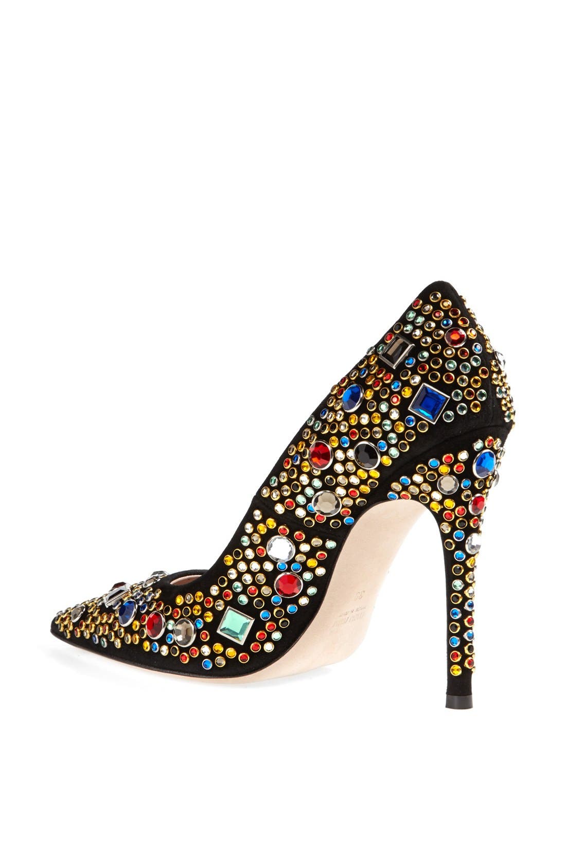 Jeweled Pump, Alternate, color, BLACK