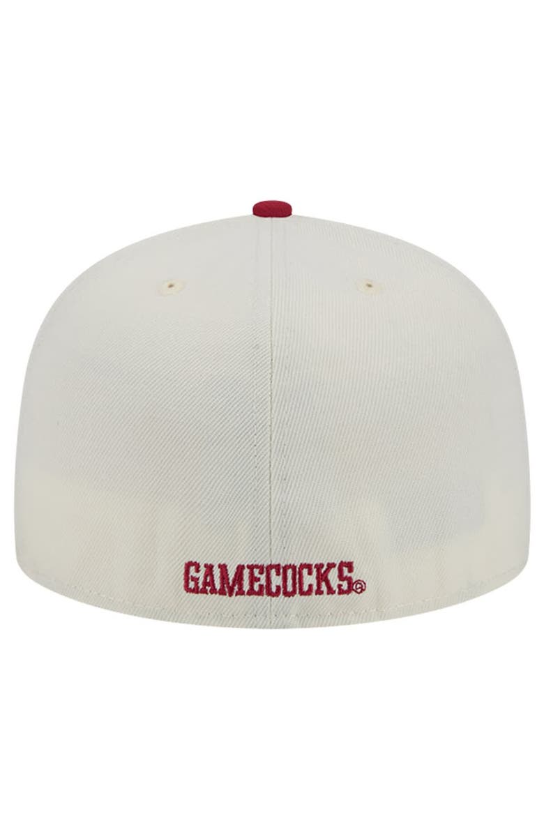 New Era Men's New Era South Carolina Gamecocks Chrome White Vintage 59FIFTY Fitted Hat, Alternate, color, 