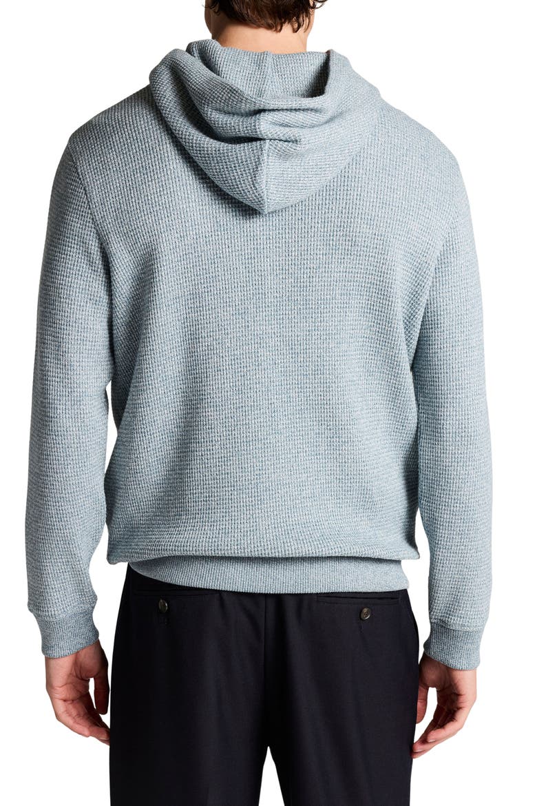 Brushed Waffle Texture Pullover Hoodie, Alternate, color, H MARIN
