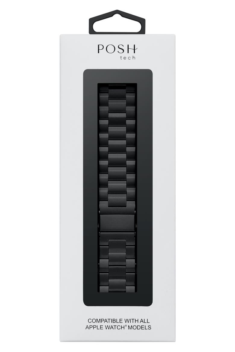 Maxwell Bracelet Apple Watch® Watchband, Alternate, color, BLACK
