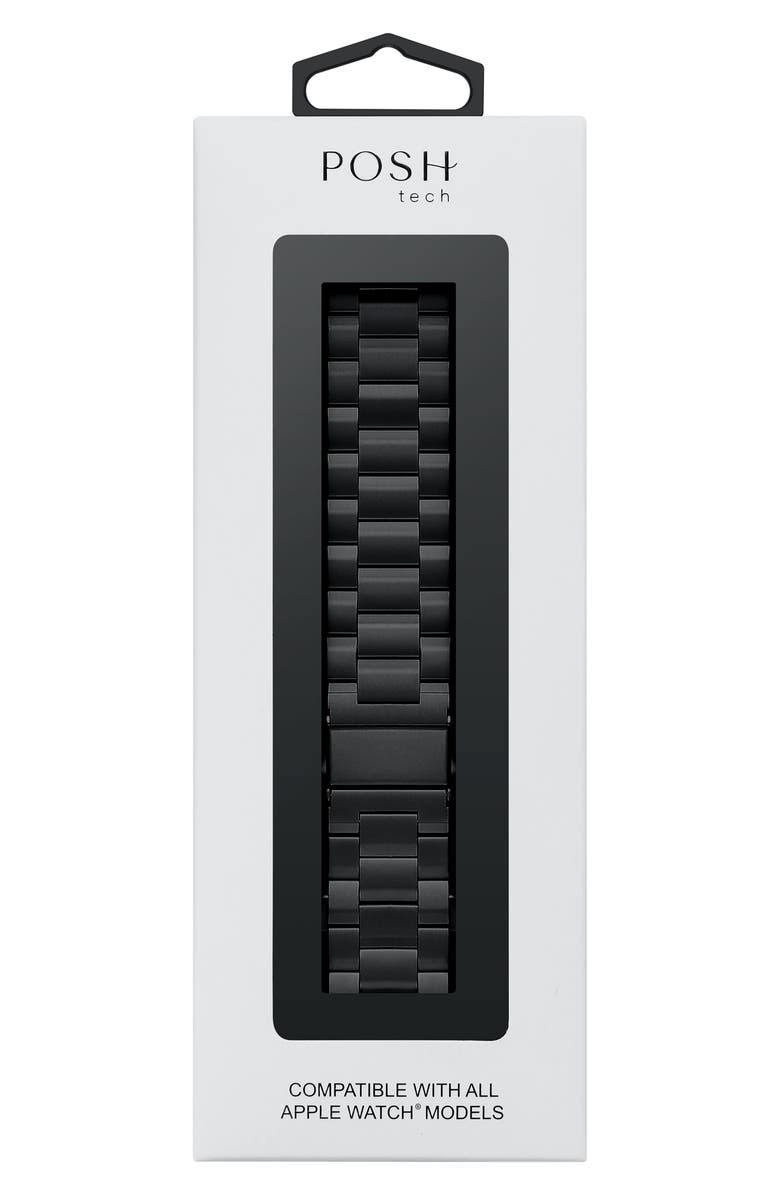 Posh Tech Maxwell Bracelet Apple Watch<sup>®</sup> Watchband, Alternate, color, Black