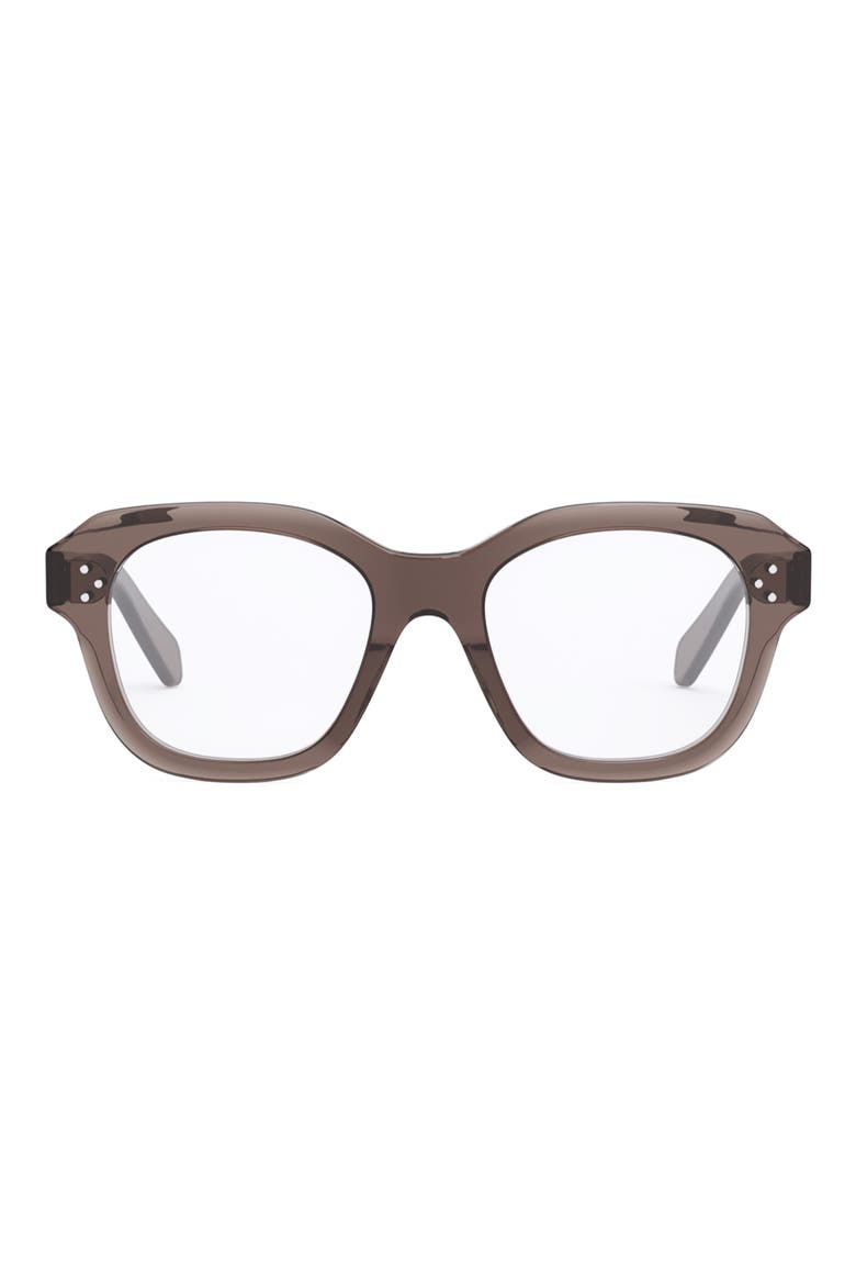 Bold 3 Dots 50mm Butterfly Optical Glasses, Main, color, DARK BROWN/ OTHER