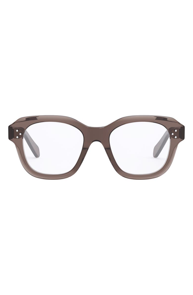 CELINE Bold 3 Dots 50mm Butterfly Optical Glasses, Main, color, Dark Brown/ Other