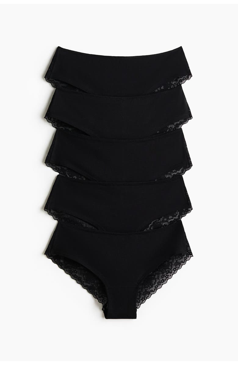 H&M 5-pack Hipster Briefs, Main, color, Black