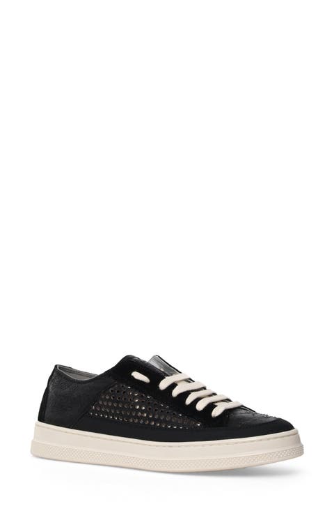 Tim Perforated Leather Lace-Up Sneaker (Women)