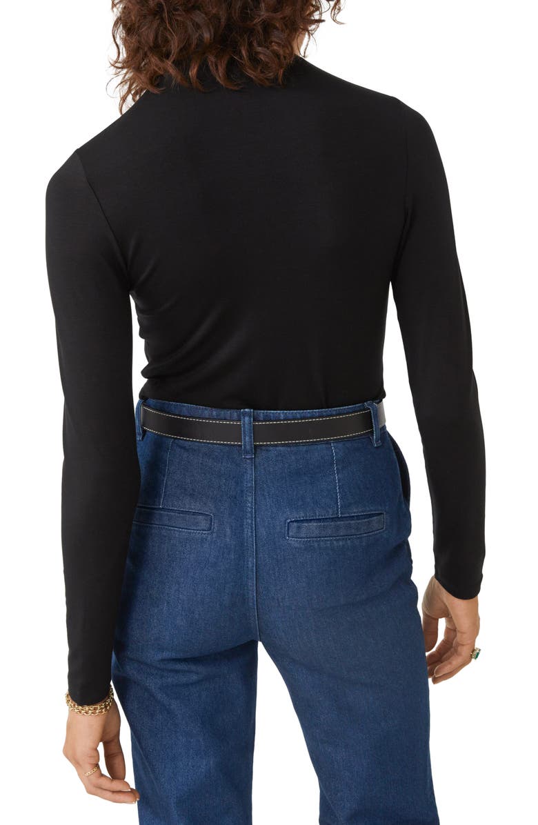 & Other Stories Mock Neck Top, Alternate, color, Black