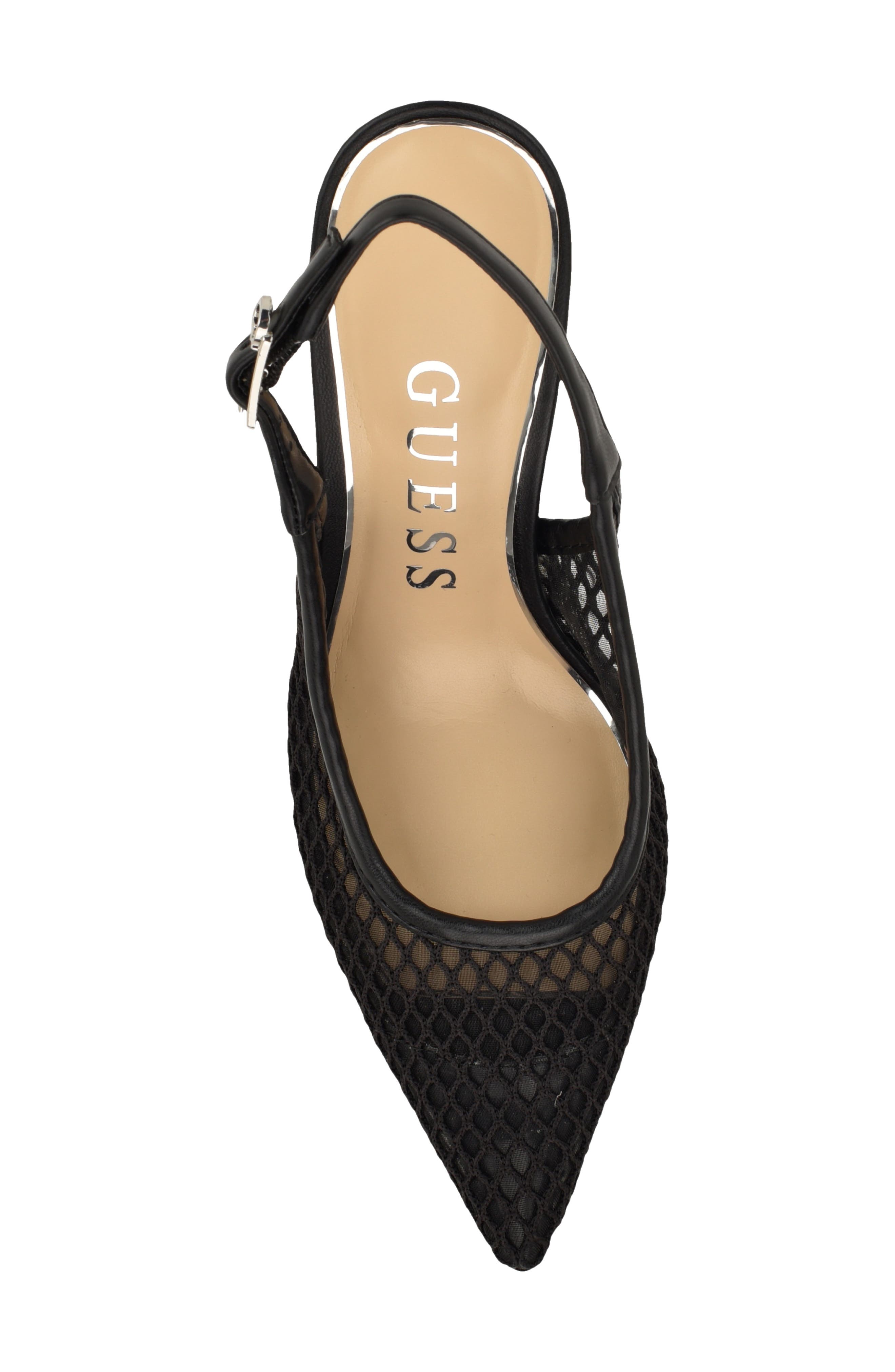 GUESS Pandy Slingback Pointed Toe Pump, Alternate, color, Black