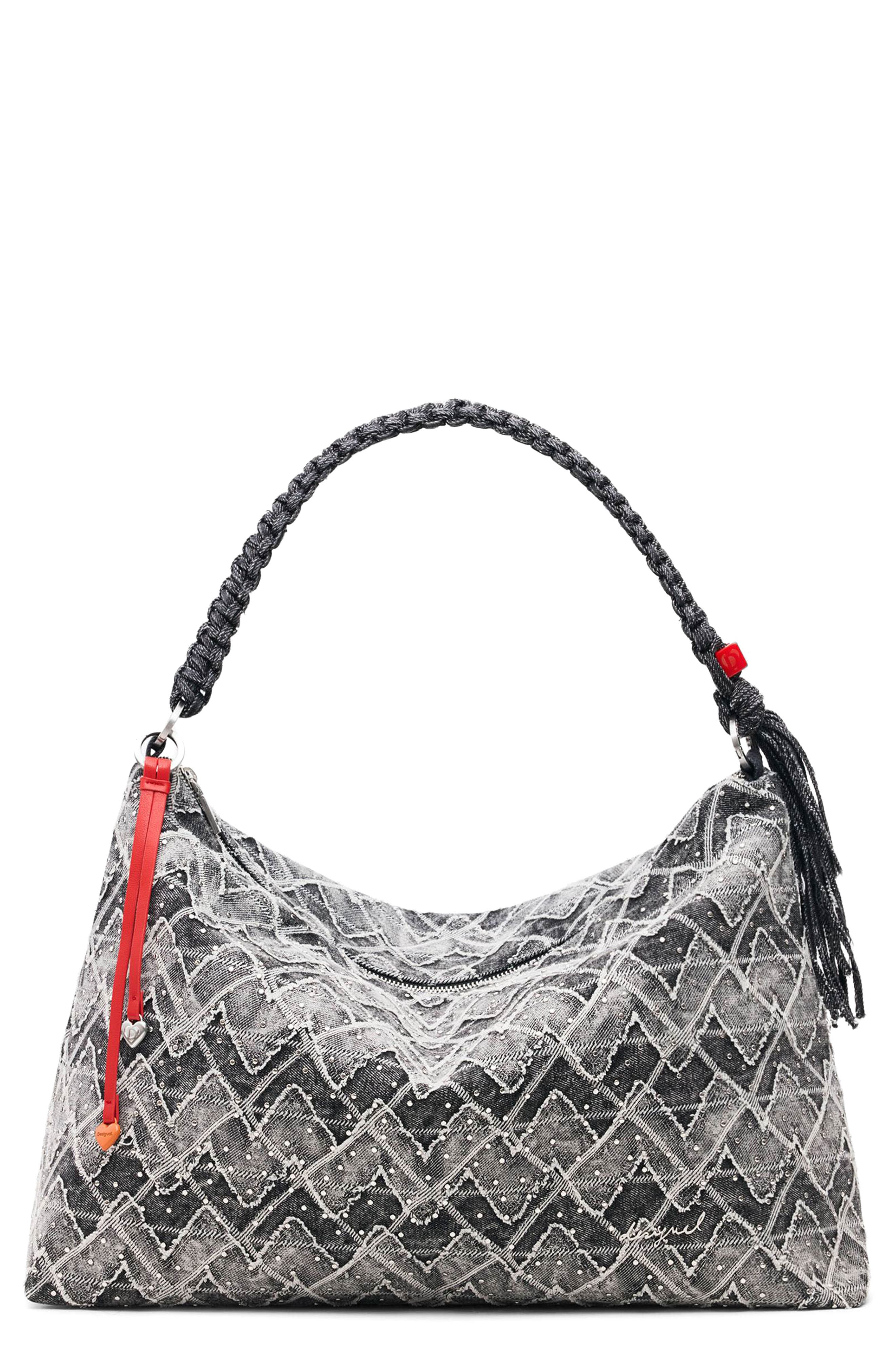 Desigual Floral Shoulder Bag, Main, color, 