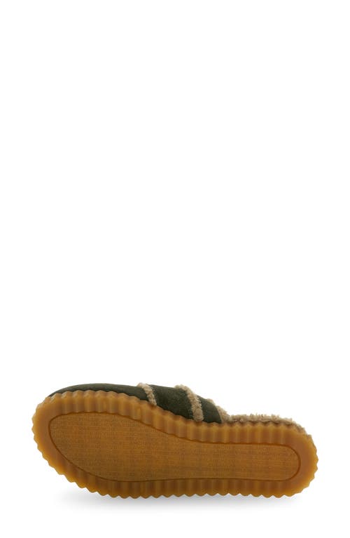 Voile Blanche Fredrik Faux Shearling Mule In Green