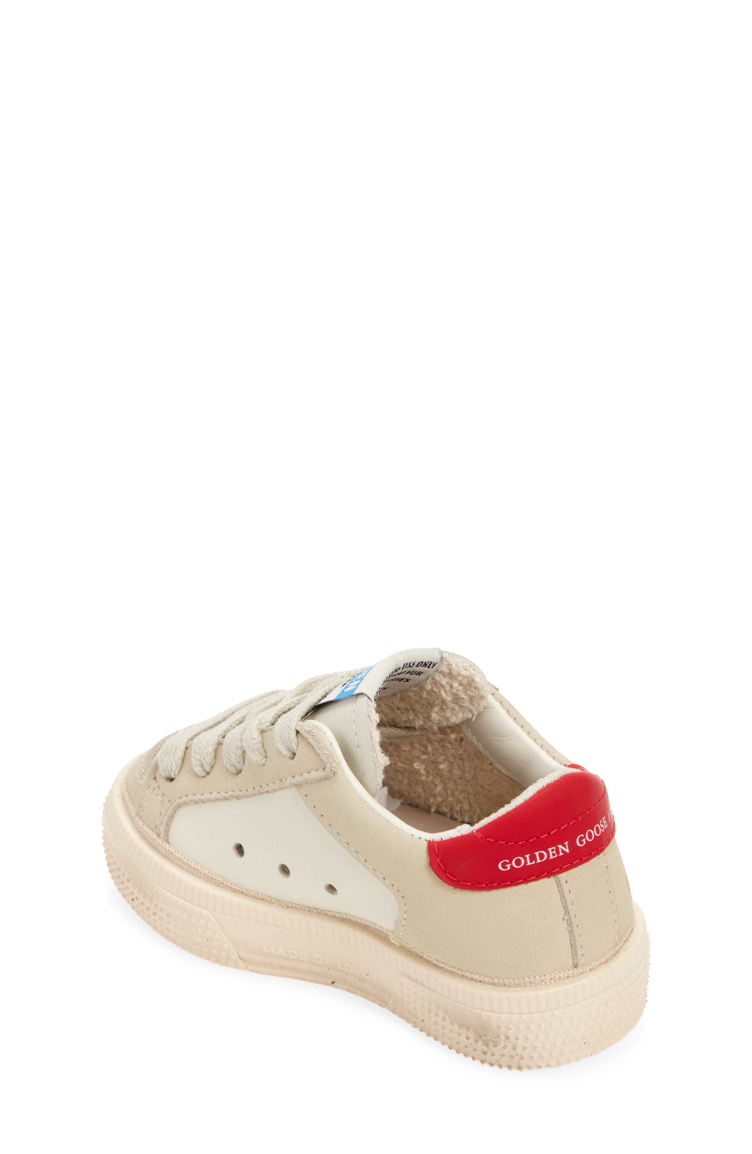 Golden Goose Kids' May School Leather Sneaker, Alternate, color, 
