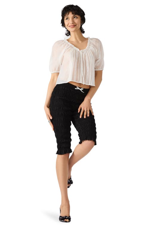 Steve Madden Misty Smocked Capri Pants