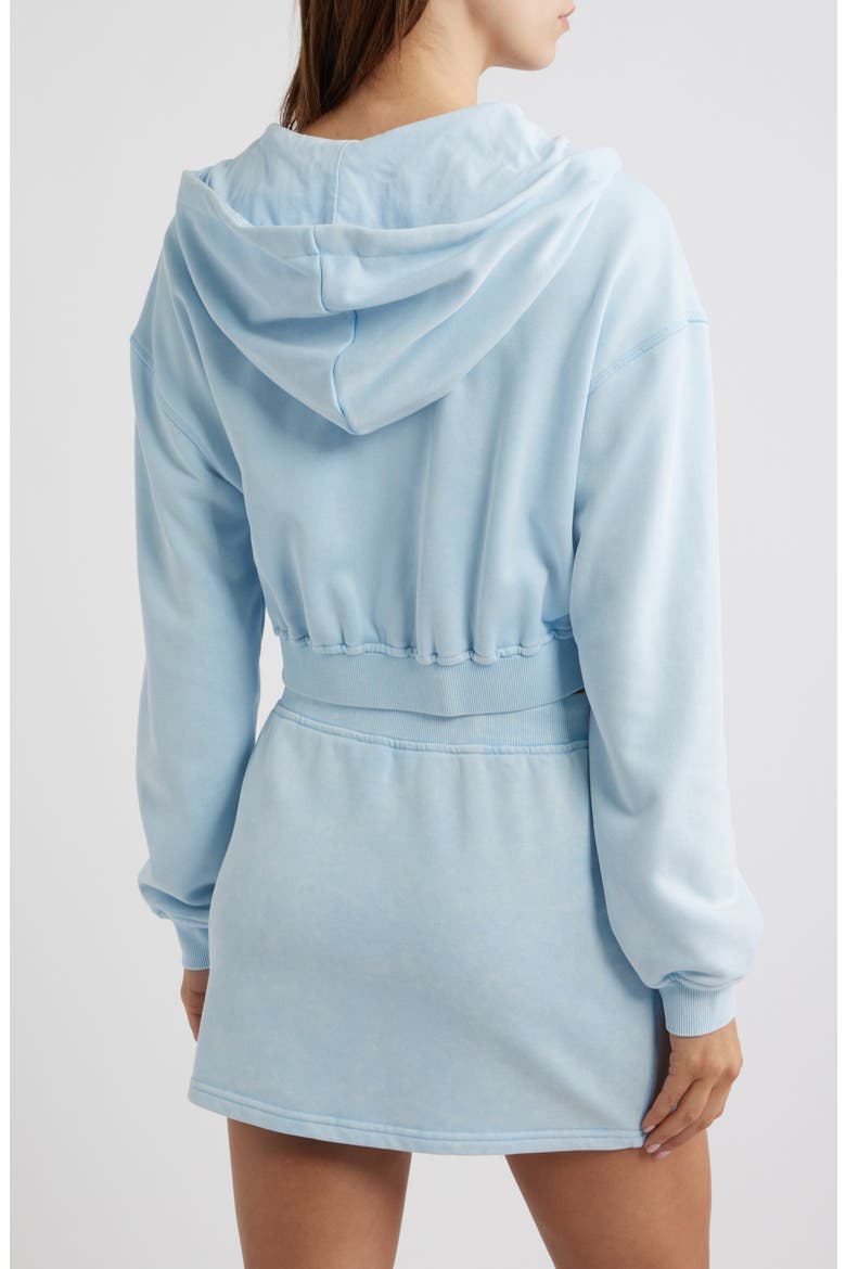 Cropped Full Zip Hoodie, Alternate, color, BABY BLUEBELL