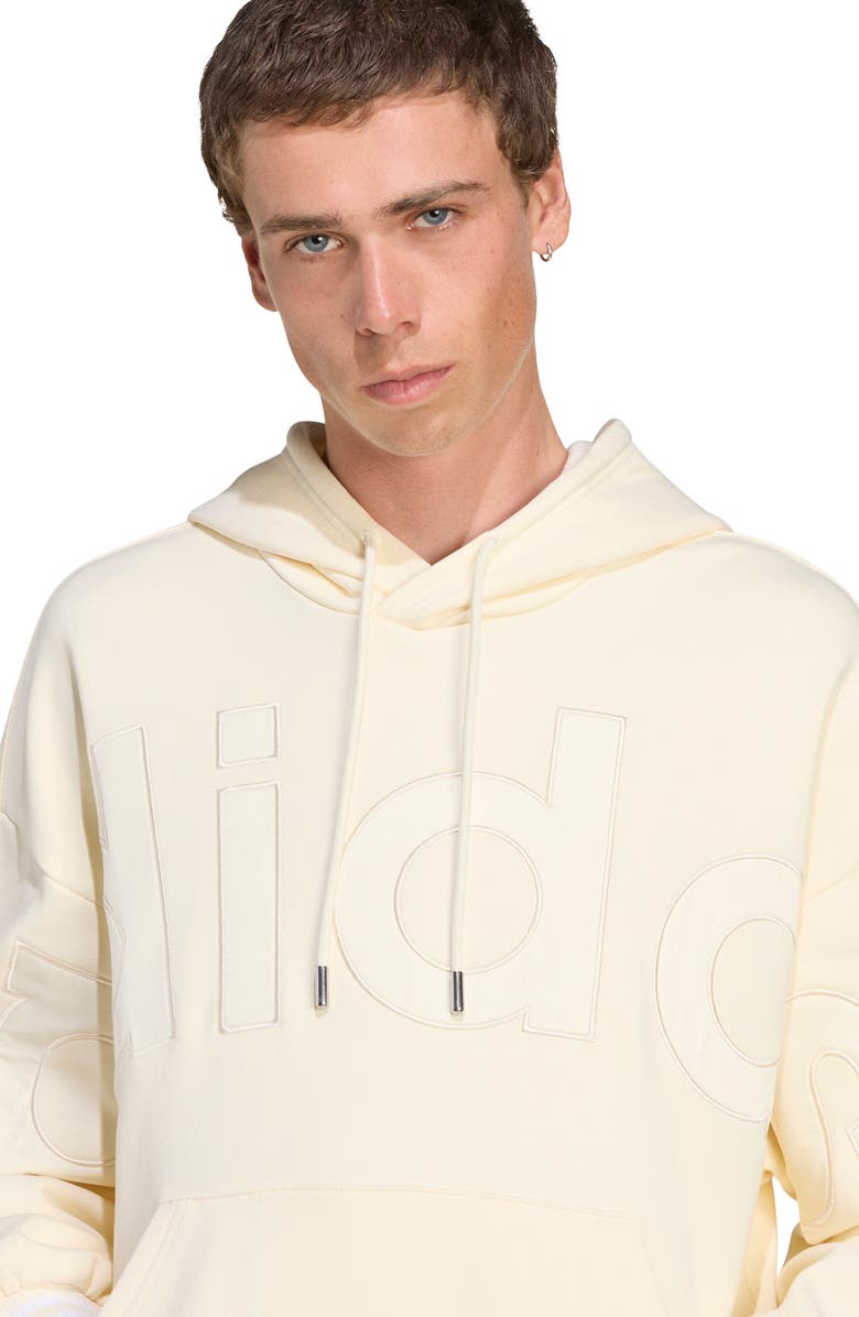 adidas Oversize Logo Hoodie, Alternate, color, Cream White