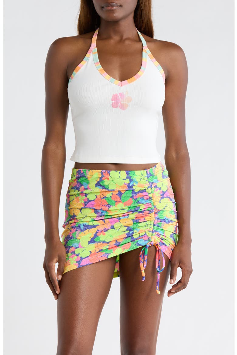 Printed Dip Halter Tank, Main, color, SUMMER SUNDAE