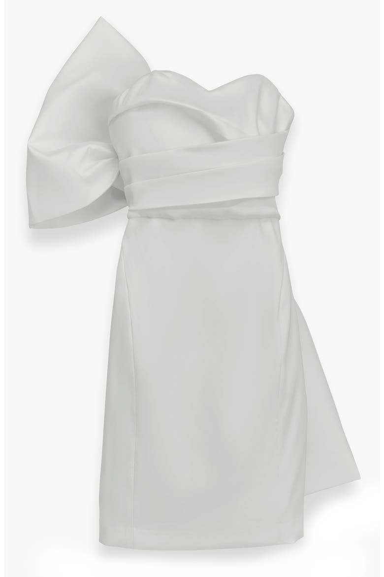Strapless Bow Back Dress, Alternate, color, CREAM