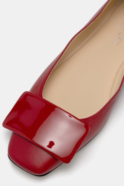 Bells & Becks Emma Ballerina Flat With Tab In Red