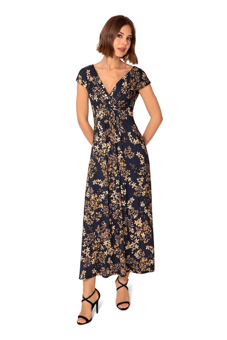 Sophia Gathered Maxi Dress, Main, color, Golden Blossom