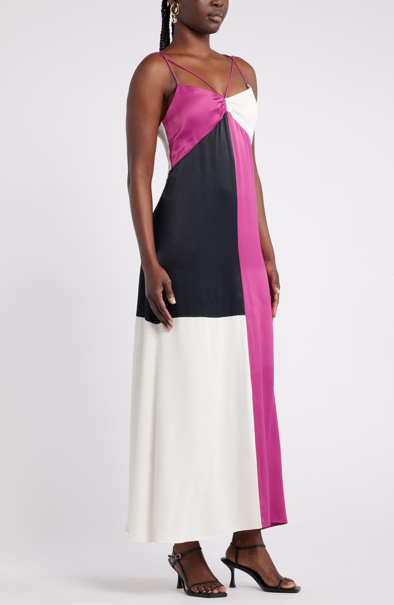 Nordstrom x Harlem's Fashion Row Harbison Satin Maxi Slipdress, Alternate, color, 