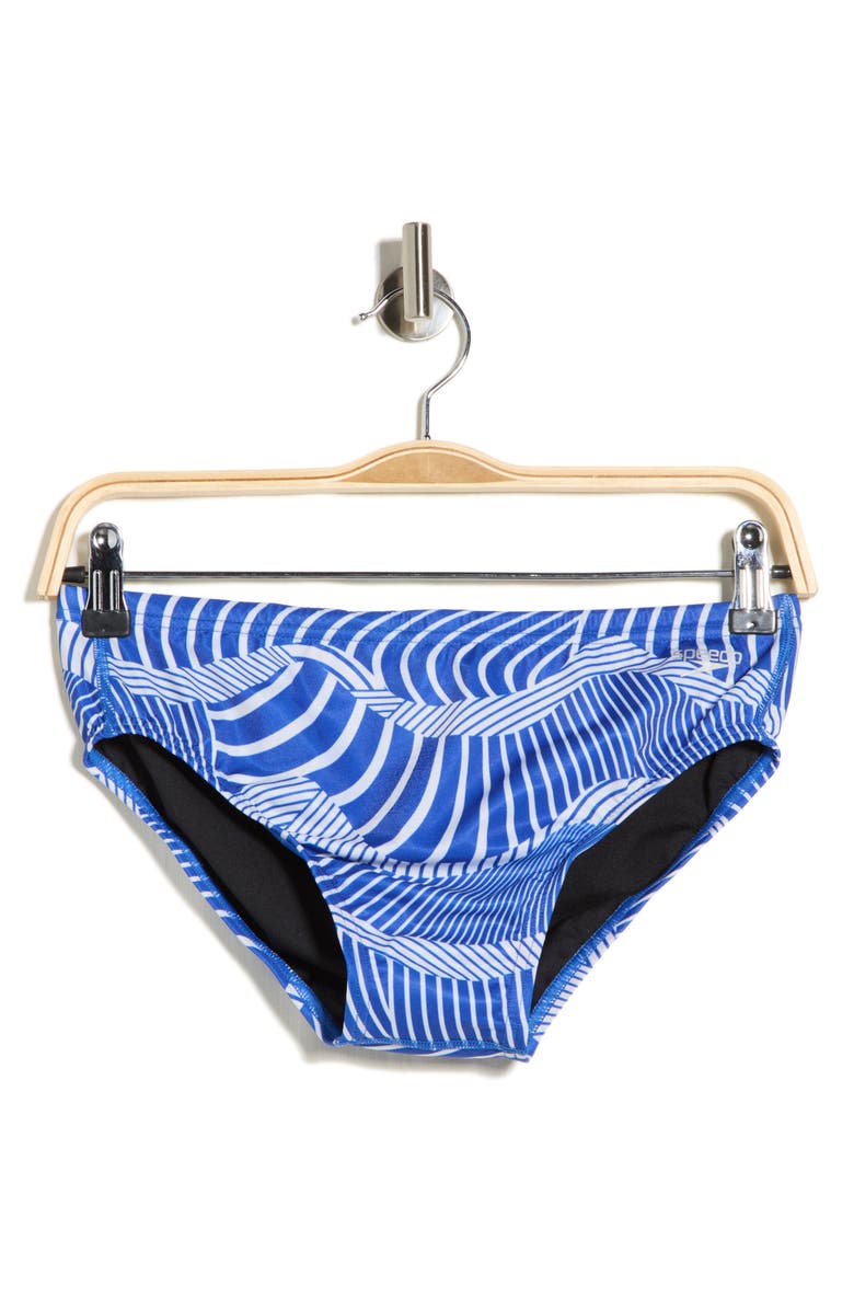 Speedo<sup>®</sup> Print Swim Briefs, Alternate, color, Purple
