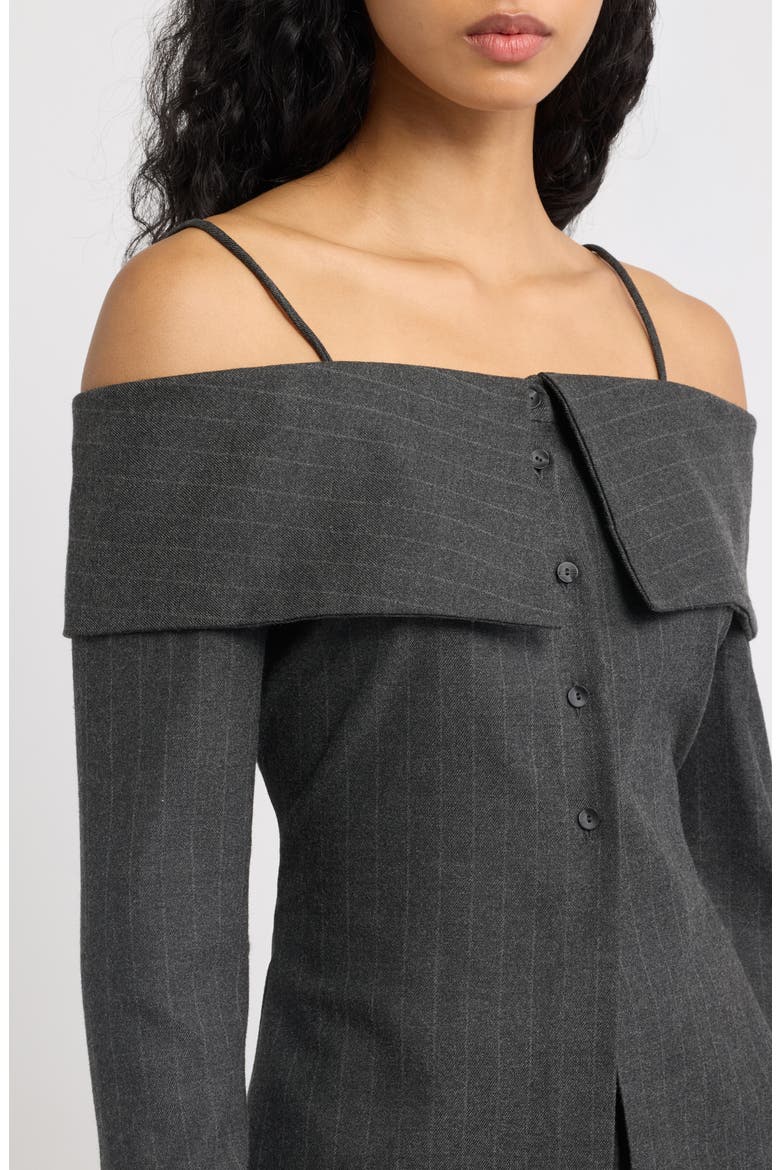 Delirio Off the Shoulder Top, Alternate, color, GRIS