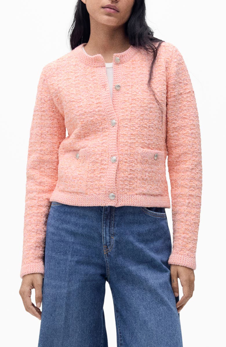 MANGO Tweed Jacket, Main, color,