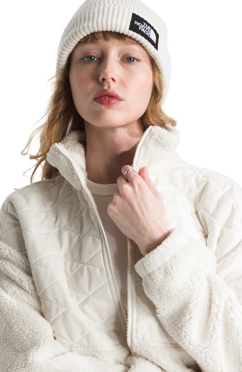 The North Face Cabin Fleece Full Zip Jacket In White