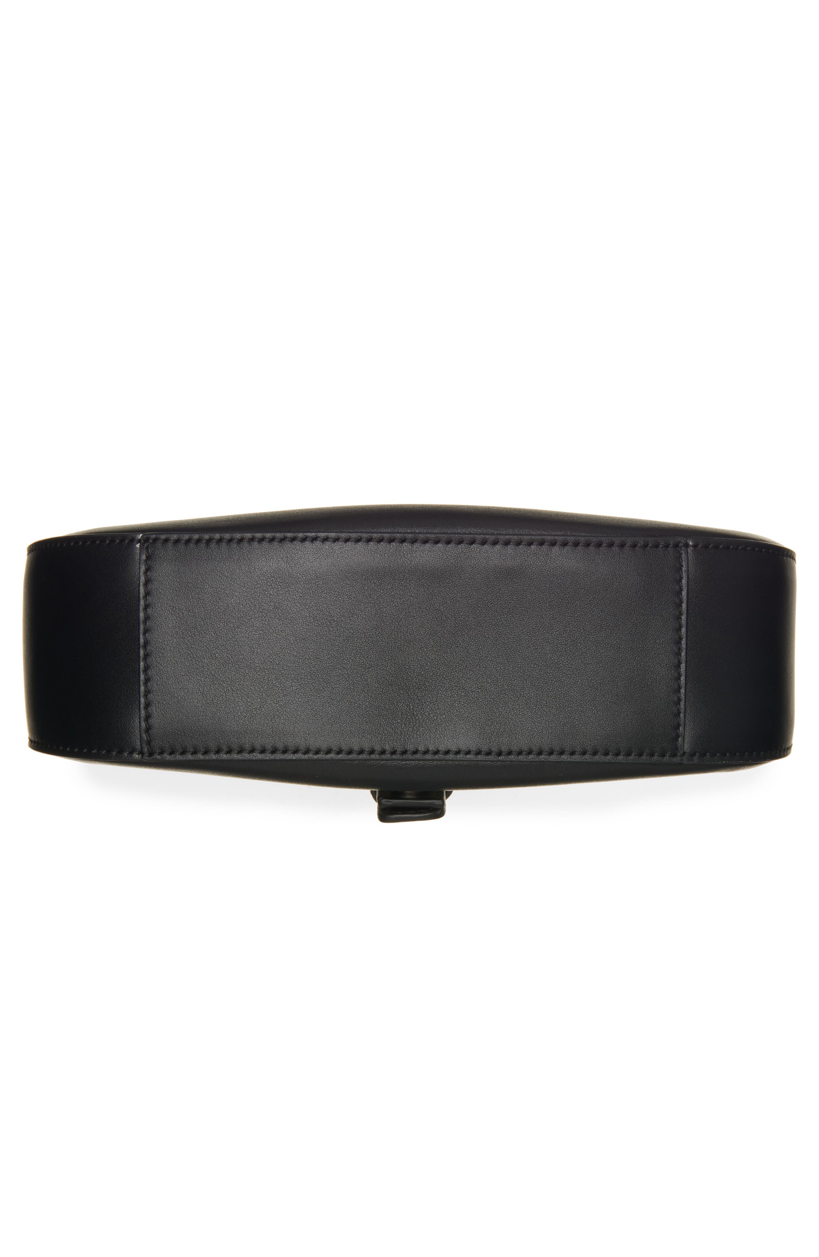 McQueen Mini T-Bar Leather Shoulder Bag, Alternate, color, Black/ Silver