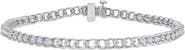 DELMAR Sterling Silver Created 1 7/8ctw Moissanite Bracelet