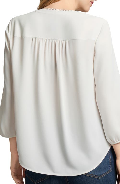 Jones New York Embroidered Accent Popover Top