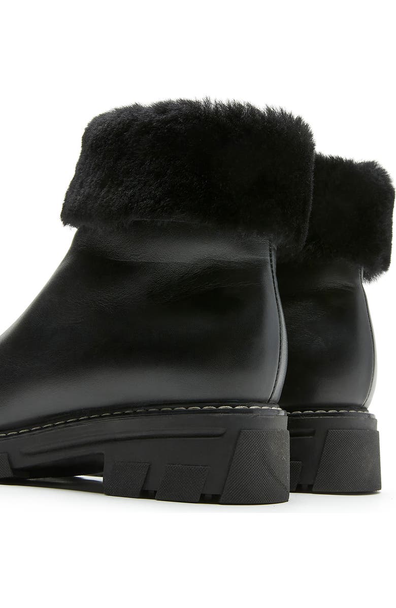 La Canadienne Abba Genuine Shearling Lined Waterproof Bootie, Alternate, color, Black Leather