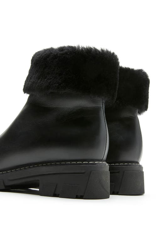 La Canadienne Abba Genuine Shearling Lined Waterproof Bootie In Black
