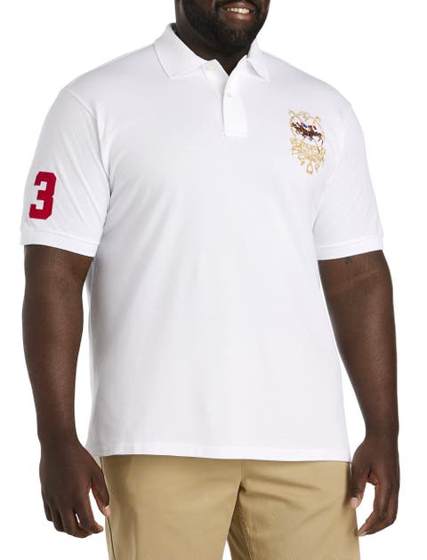 Big & Tall Triple-Pony Mesh Polo Shirt