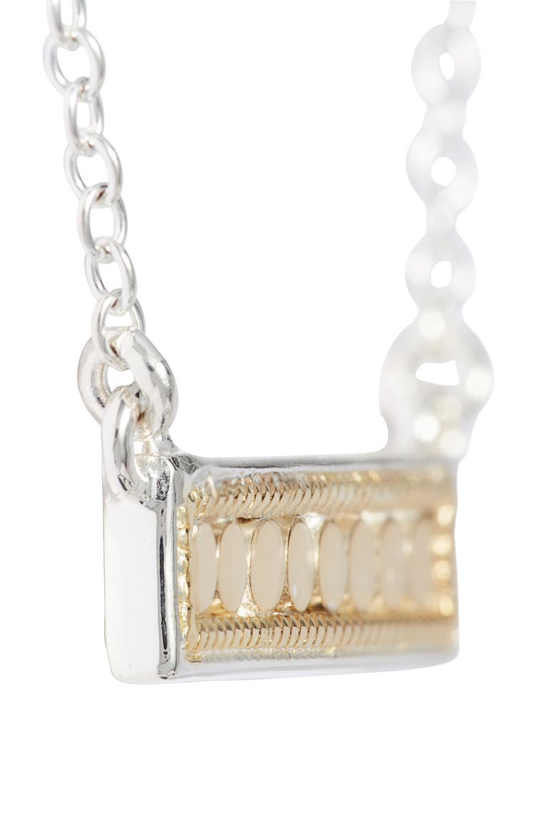 Reversible Bar Necklace, Alternate, color, GOLD/ SILVER