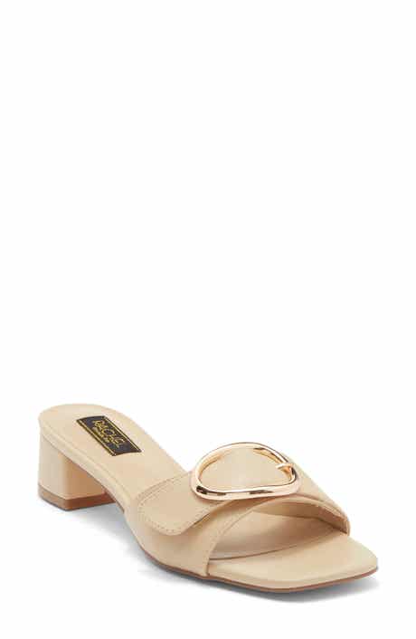 Sarah Block Heel Slide Sandal