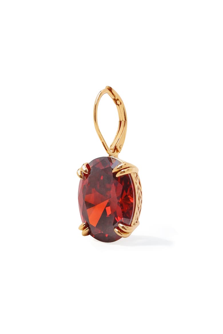 Cherry Glow Earrings, Alternate, color, Red & Gold