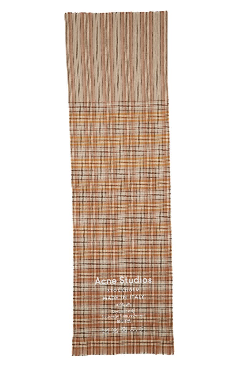 Acne Studios Check Wool Scarf, Main, color, 