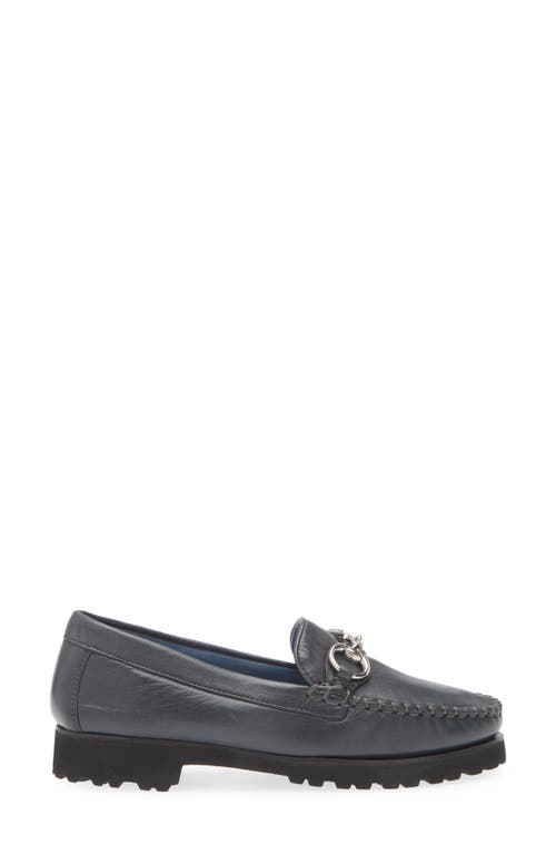 Robert Zur Soho Classic Bit Loafer In Navy