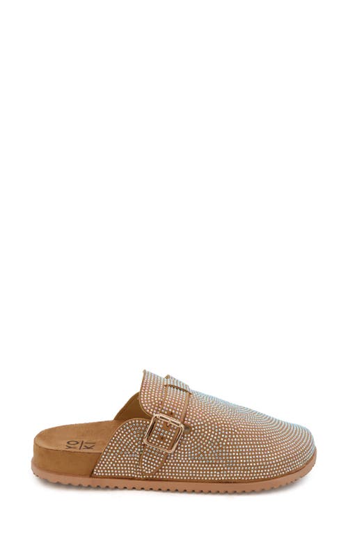 Yoki Tamara Crystal Embellished Clog In Tan